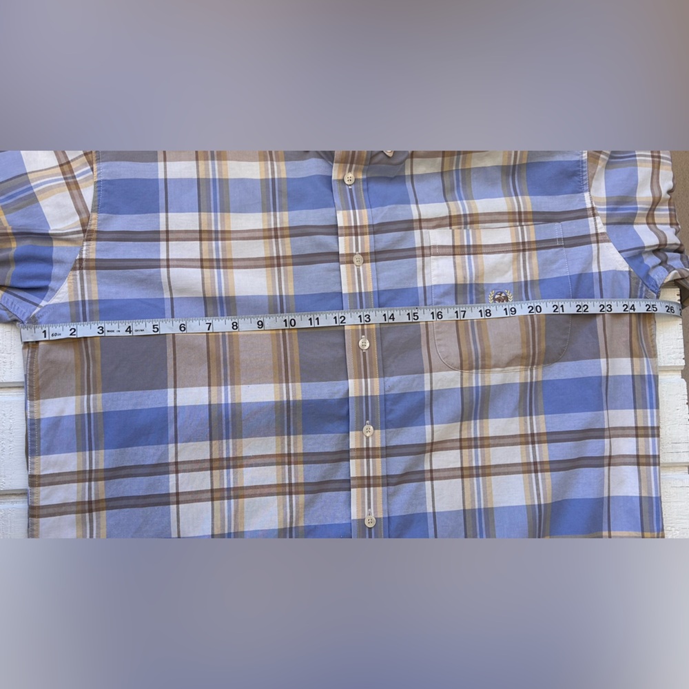 Cinch Men’s Button Down Shirt Brown/Blue Plaid Long Sleeve Size Large - Picture 8 of 9